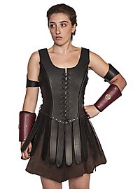 Leather armor "Gladiatress" with straps
