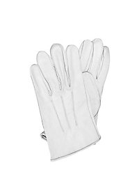 Leather Gloves with Slits white 