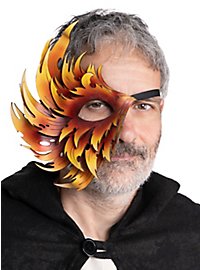 Ledermaske - Phoenix - braun