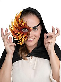 Ledermaske - Phoenix - braun