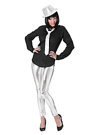 Legging Wetlook Zilver