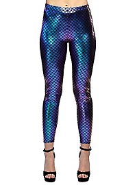 Leggings a sirena blu