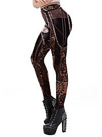 Leggings con stampa steampunk