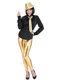 Leggings Wetlook Guld