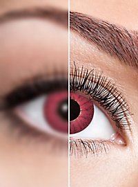 Lente a contatto iride rossa con diottrie