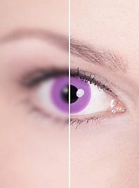 Lentille de contact violette avec dioptries