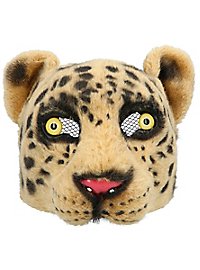 Leopard Halbmaske aus Plüsch