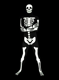 Leuchtender Morphsuit Skelett Ganzkörperkostüm