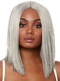 Long Bob wig silver-grey