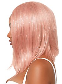 Long Bob wig silver-pink