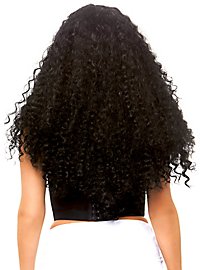 Long Curly curly wig black and white