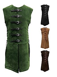 Leather Jerkin with Buckles - Huntsman