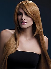 Long straight cut wig copper, side parting