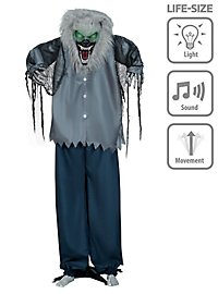 Loup-garou en colère - Décoration d'Halloween avec son et animation