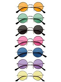 Lunettes hippie de différentes couleurs