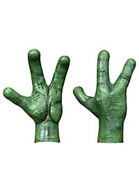 Mains d'alien vert