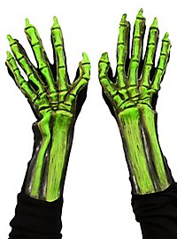 Mains d'os UV vert