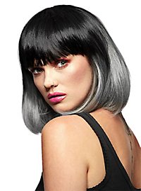 Manic Panic Paryk - Sort-Grå, Mellemlang, Bob Med Pandehår