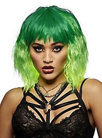 Manic Panic wig - green, half length, fringed