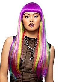 Manic Panic wig - purple colorful, long, curved bangs