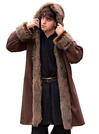 Manteau avec doublure en fourrure - Barbare, marron