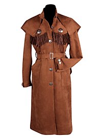 Manteau western marron pour femme