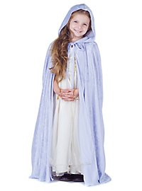 Mantello con cappuccio azzurro per bambini