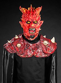 Máscara De Demonio De Llamas Con Capa