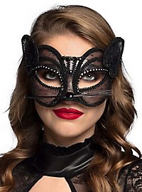 Máscara de ojos de gato de encaje