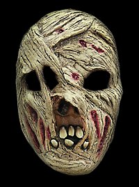 Maschera da mummia dell'orrore in lattice