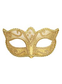 Maschera veneziana in plastica oro
