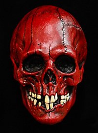 Masque crâne rouge en latex