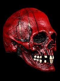 Masque crâne rouge en latex