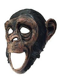 Masque de chimpanzé avec la bouche ouverte