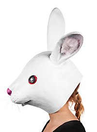 Masque de lapin blanc en latex