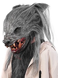 Masque de loup-garou sauvage gris
