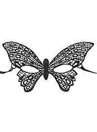 Masque en dentelle noire papillon