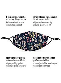 Masque en tissu motif fleurs