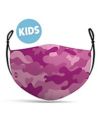 Masque en tissu pour enfants camouflage rose