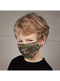 Masque en tissu pour enfants Camouflage Wood