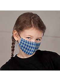 Masque en tissu pour enfants école de magie bleu
