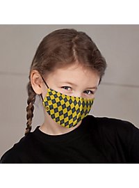 Masque en tissu pour enfants école de magie jaune