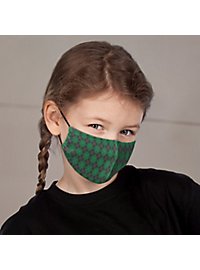 Masque en tissu pour enfants école de magie vert