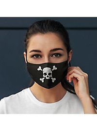 Masque en tissu tête de mort pirate