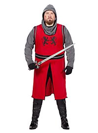 Medieval Knight Robe Gray-Red - maskworld.com