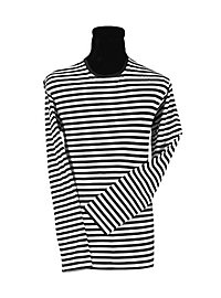 Men's striped shirt long sleeve black and white - suitable for everyday wear