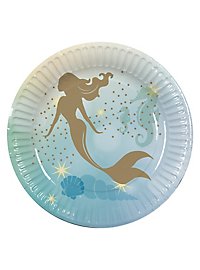 Mermaid paper plate 6 pieces