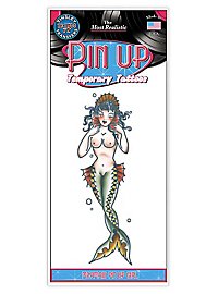 Mermaid Pin up Girl Temporary Tattoo