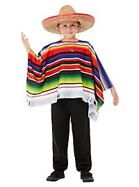 Mexican poncho costume for kids