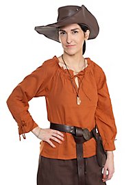 Middelalder Bluse Med Lange Ærmer - Edith